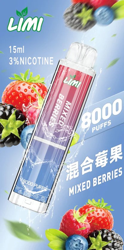 LIMI 8000抽 拋棄式主機 15ml 大容量不掉味 精密燈條顯示 3% 順滑擊喉感 穩定性能輸出 台灣現貨:圖片 6