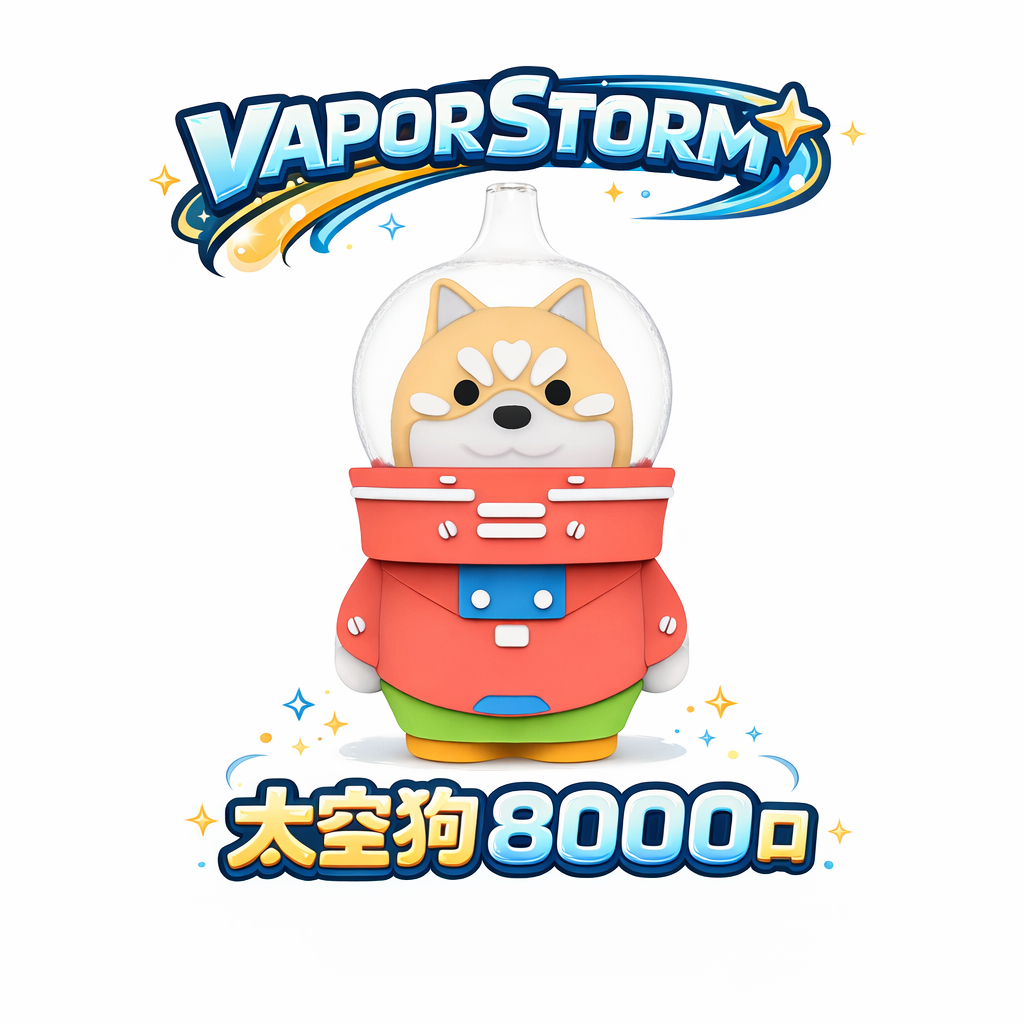 太空狗 VAPOR STORM 8000抽 進化級網狀芯不掉味 3% 順滑擊喉感 未來感設計 清透果香層次還原 台灣現貨